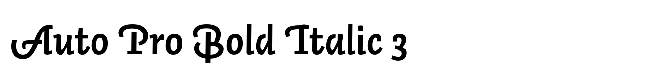 Auto Pro Bold Italic 3